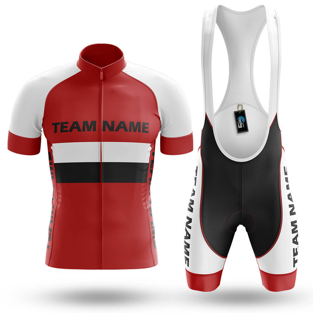 Custom Team Name M2 Red - Men's Cycling Kit-Full Set-Global Cycling Gear