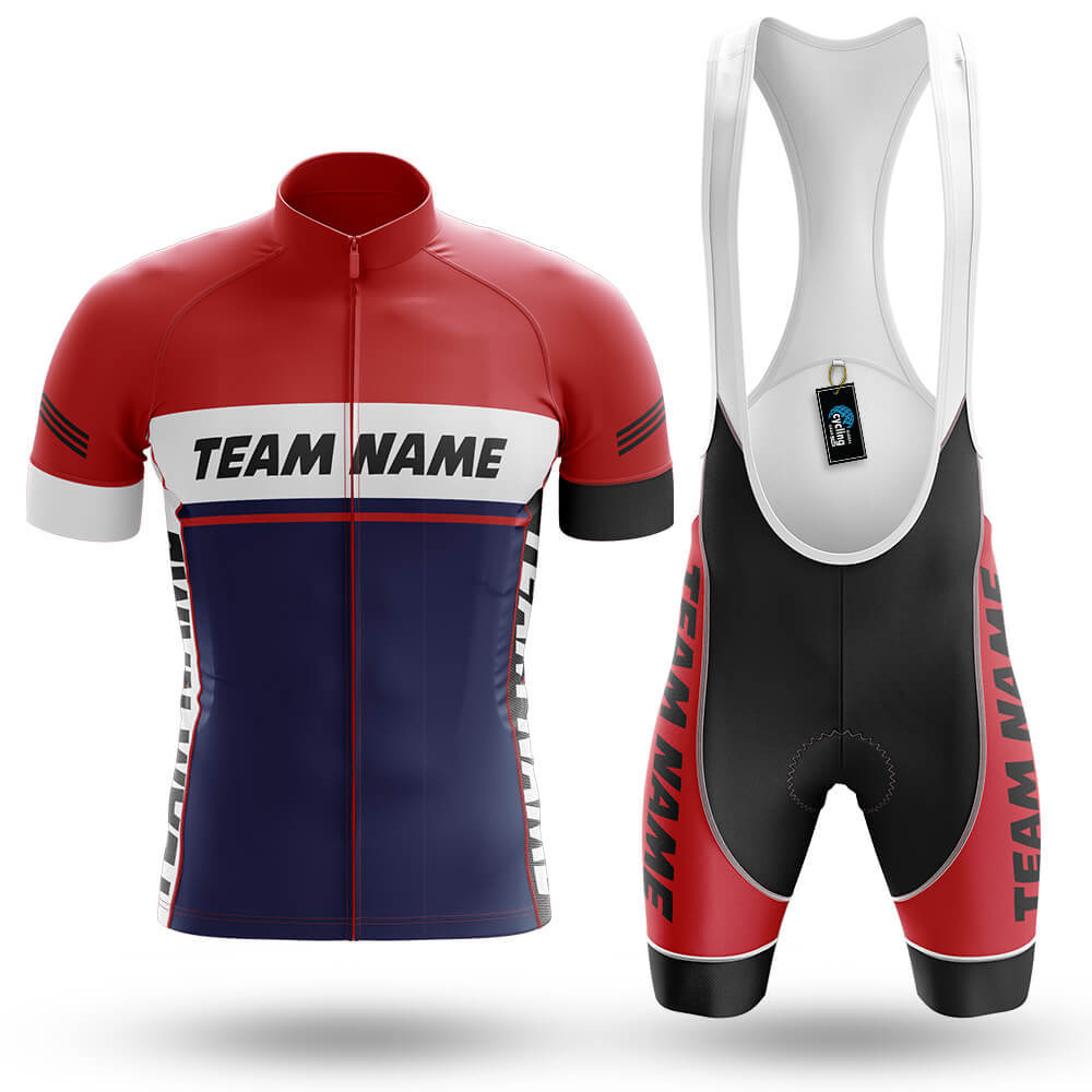 Custom Team Name M1 Red - Men's Cycling Kit-Full Set-Global Cycling Gear