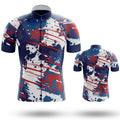 Blue Red White - Men's Cycling Kit-Short Sleeve Jersey-Global Cycling Gear