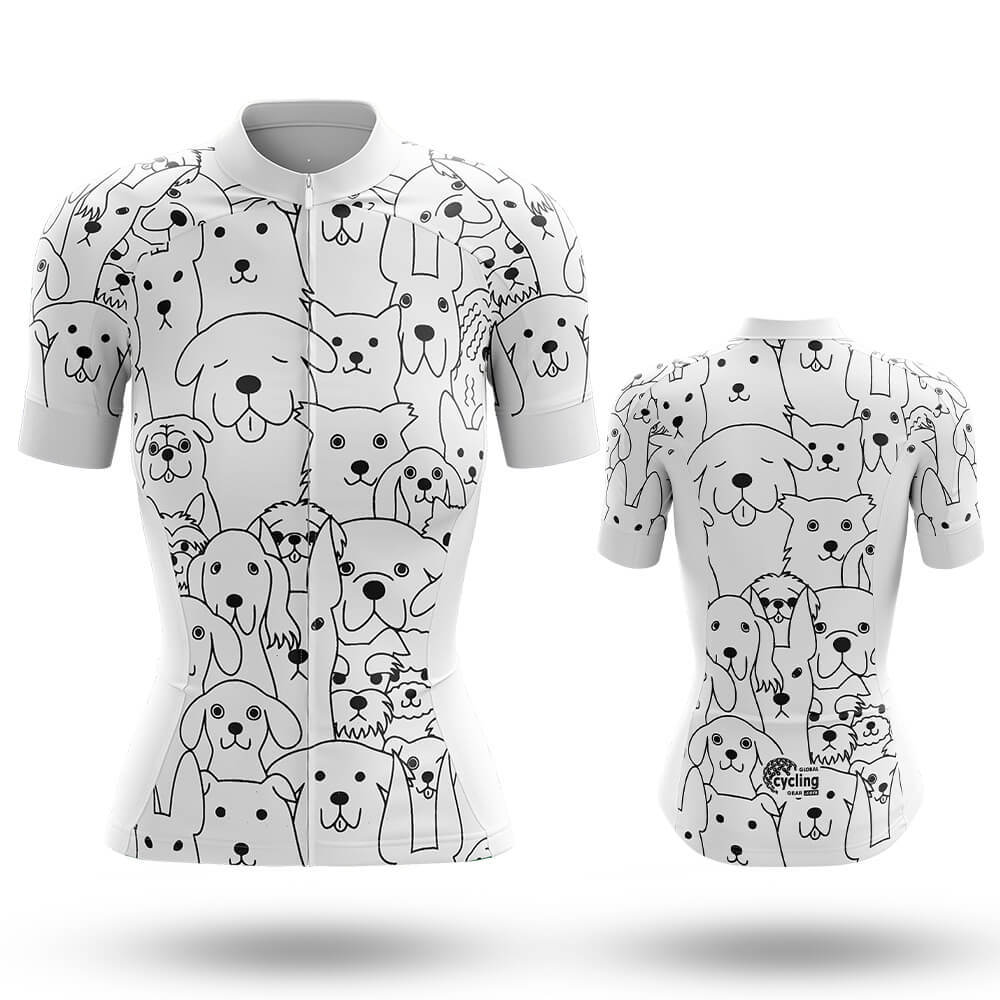 Dog Lover V3 - Women's Cycling Kit-Short Sleeve Jersey-Global Cycling Gear