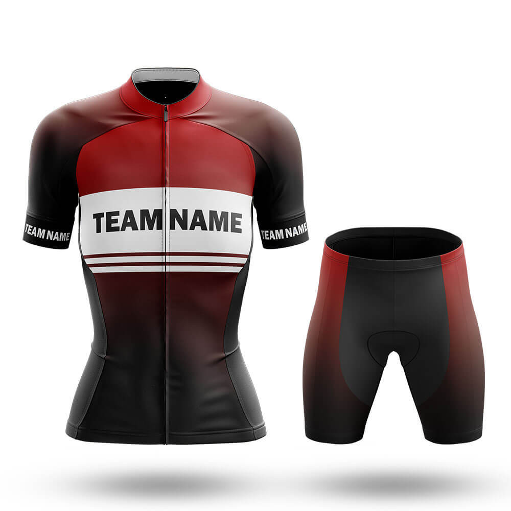 Custom Team Name S2 Black - Women's Cycling Kit-Full Set-Global Cycling Gear