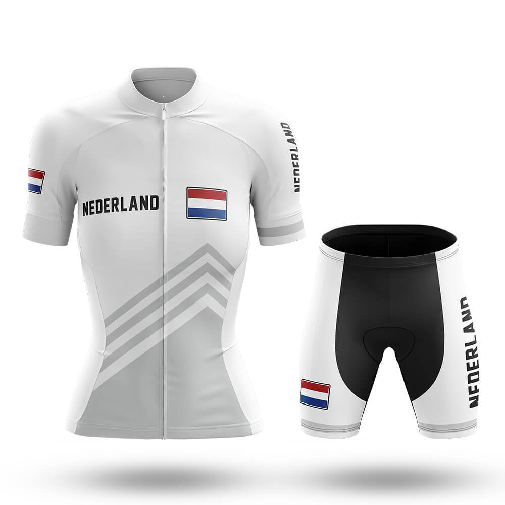 Nederland S5 White - Women - Cycling Kit-Full Set-Global Cycling Gear