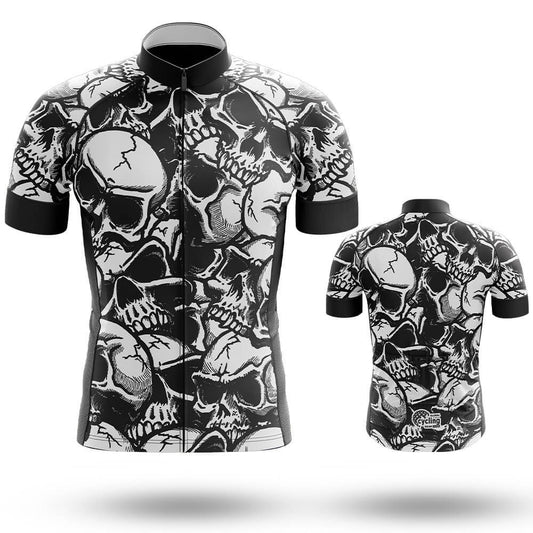 Skull Pattern - Men's Cycling Kit-Short Sleeve Jersey-Global Cycling Gear