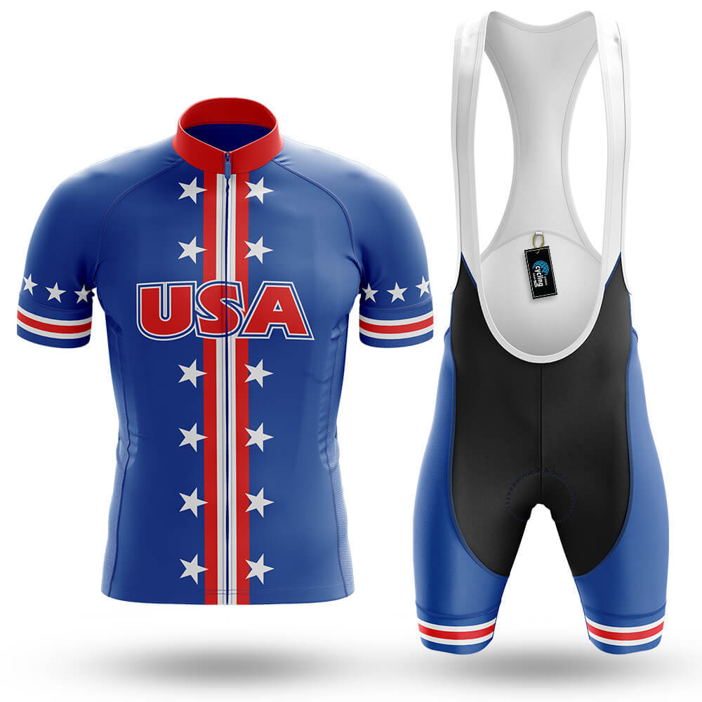 USA Theme - Men's Cycling Kit-Full Set-Global Cycling Gear