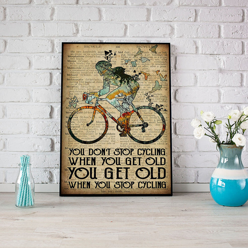 Don't Stop Cycling - Wall Art Canvas-Small 20X30cm (8X12in)-Global Cycling Gear