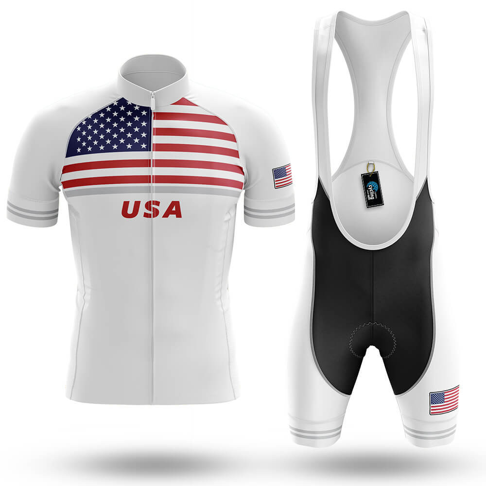 USA S12 - White - Men's Cycling Kit-Full Set-Global Cycling Gear