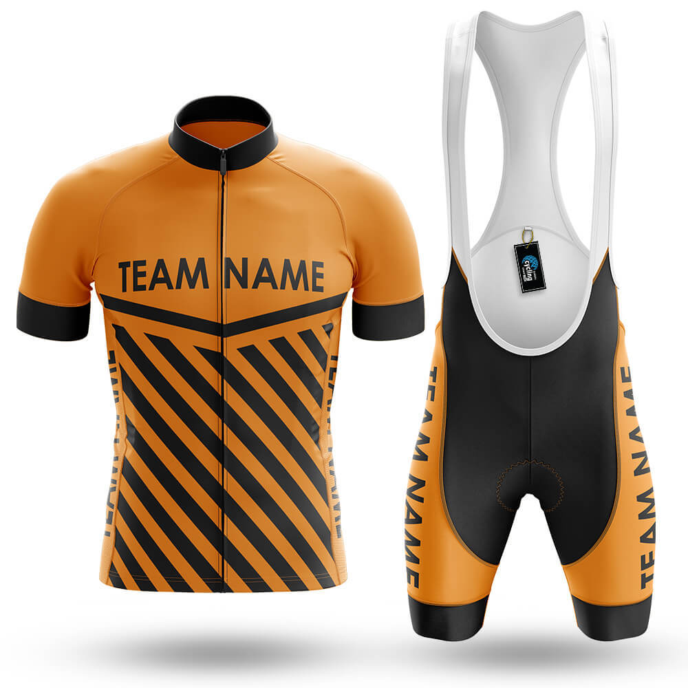Custom Team Name M3 Orange - Men's Cycling Kit-Full Set-Global Cycling Gear