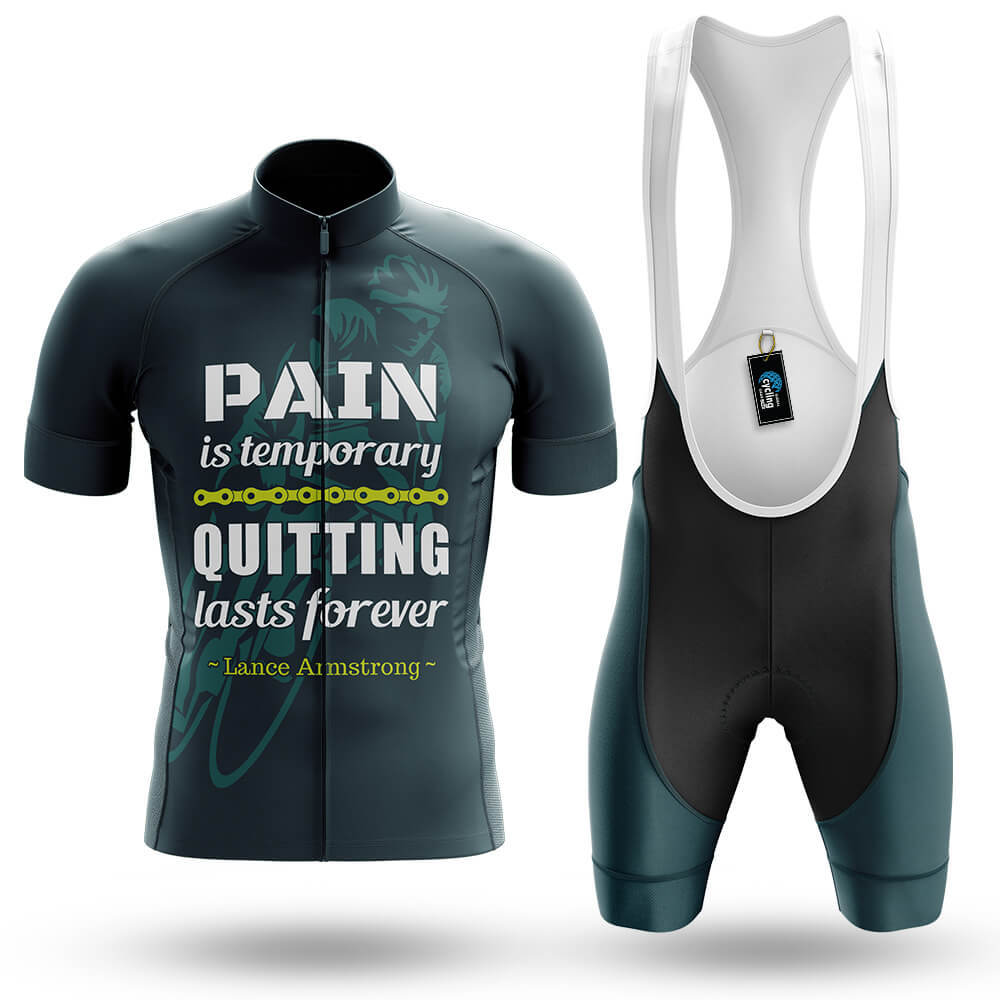 Pain Is Temporary - Men's Cycling Kit-Full Set-Global Cycling Gear