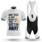 One Ride A Day - White - Men's Cycling Kit-Full Set-Global Cycling Gear