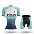 Custom Team Name S4 Blue - Women's Cycling Kit-Full Set-Global Cycling Gear