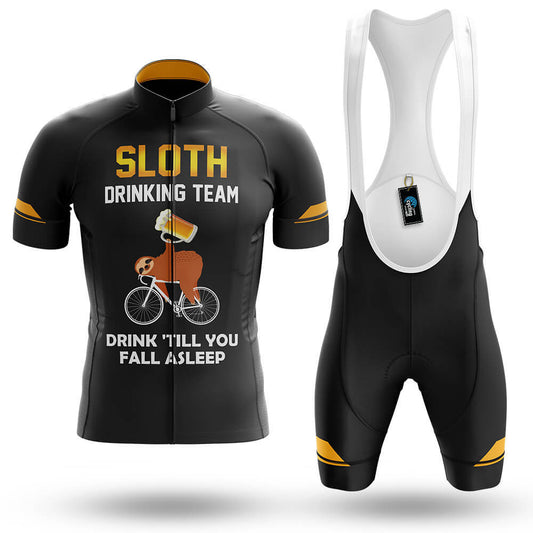 Sloth Drinking Team - Black - Men's Cycling Kit-Full Set-Global Cycling Gear