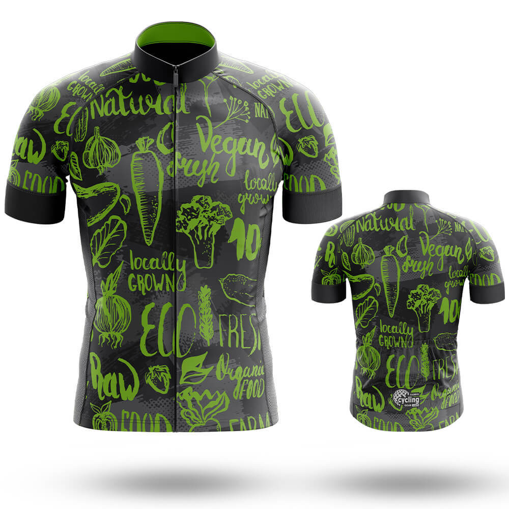 Vegan Pattern - Men's Cycling Kit-Short Sleeve Jersey-Global Cycling Gear