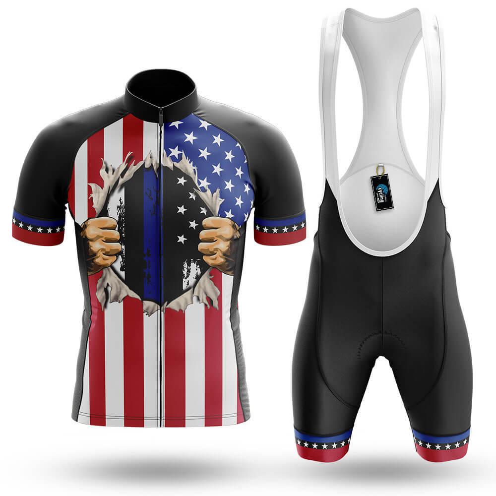 American Flag V2 - Men's Cycling Kit-Full Set-Global Cycling Gear