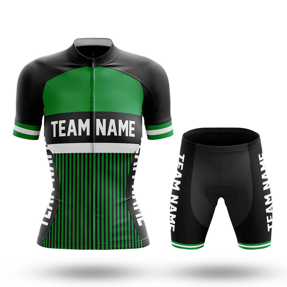 Custom Team Name M6 Green - Women's Cycling Kit-Full Set-Global Cycling Gear