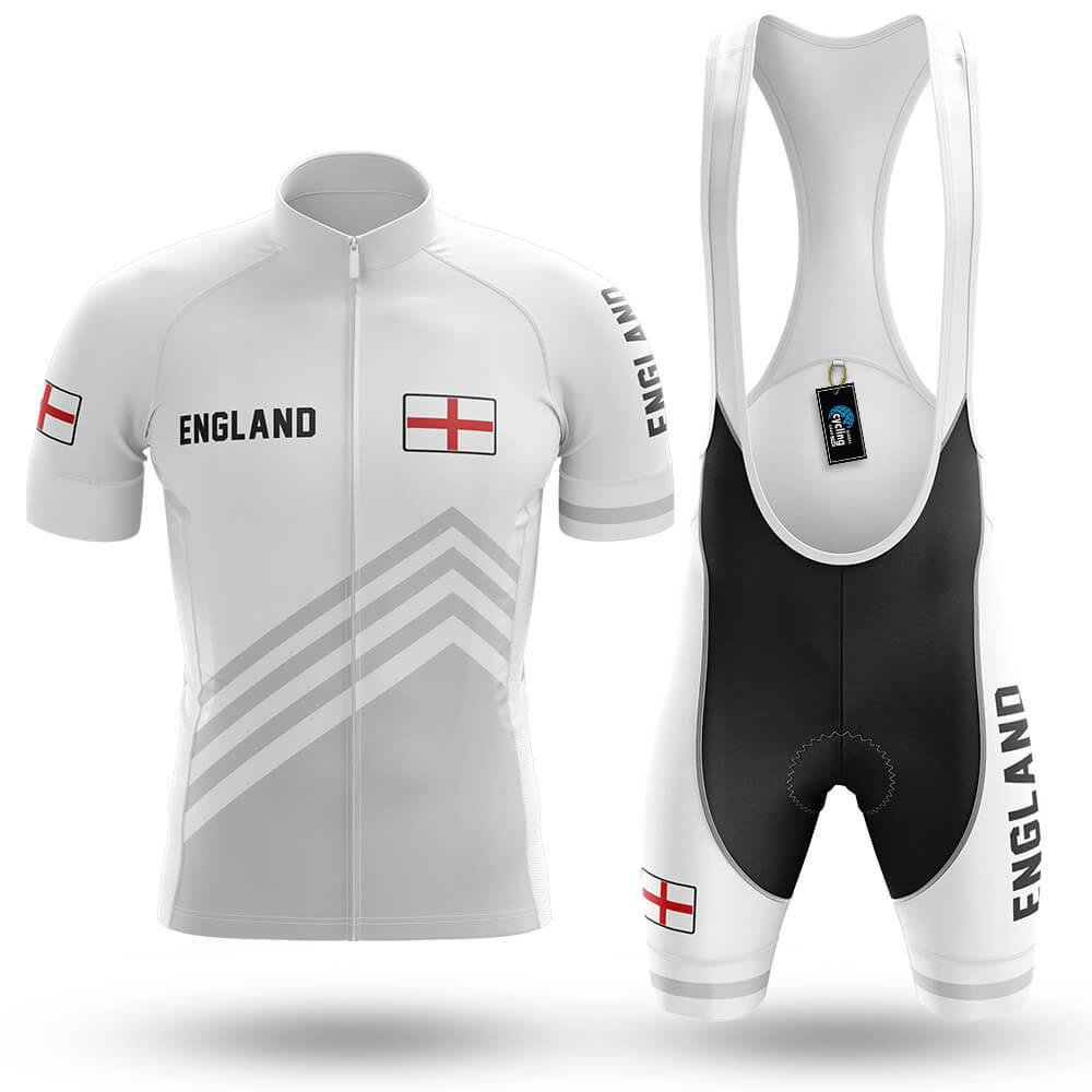 England S5 White - Men's Cycling Kit-Full Set-Global Cycling Gear