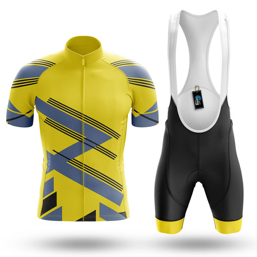 Yellow Grey - Men's Cycling Kit-Full Set-Global Cycling Gear