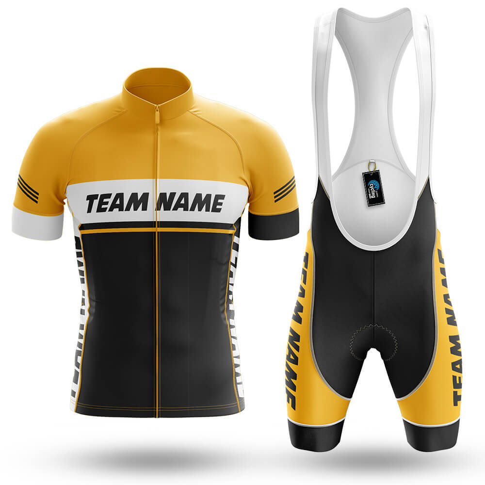 Custom Team Name M1 Yellow - Men's Cycling Kit-Full Set-Global Cycling Gear