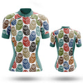 Retro Owl - Women's Cycling Kit-Short Sleeve Jersey-Global Cycling Gear