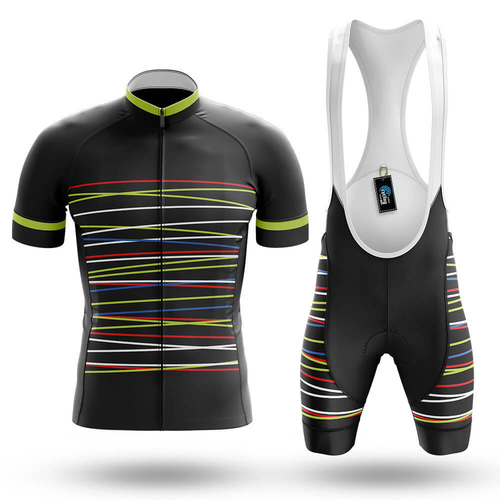 Colored Lines - Men's Cycling Kit-Full Set-Global Cycling Gear