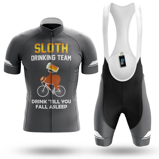 Sloth Drinking Team - Grey - Men's Cycling Kit-Full Set-Global Cycling Gear
