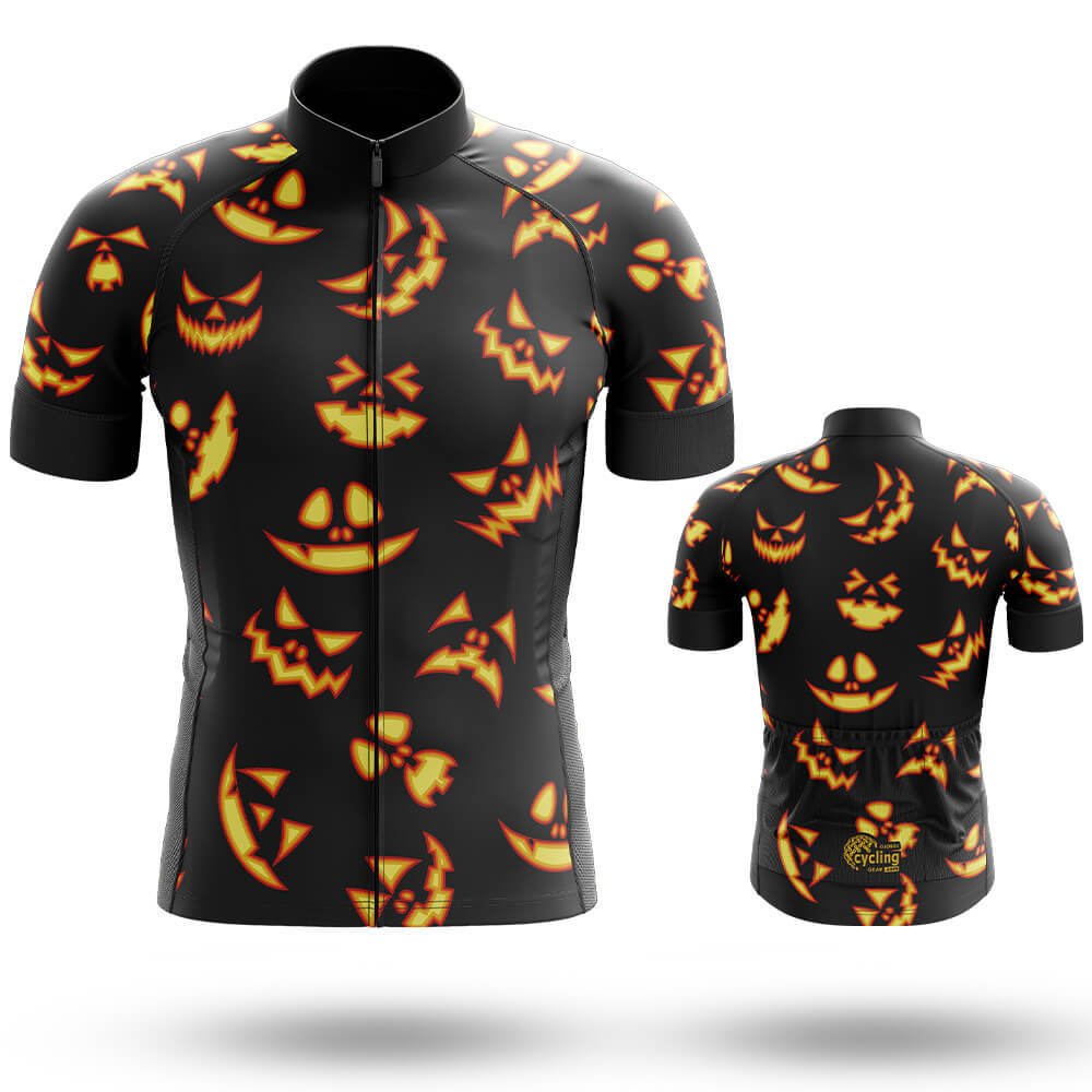 Jack O Lantern Faces - Men's Cycling Kit-Short Sleeve Jersey-Global Cycling Gear