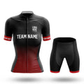 Custom Team Name S1 Red - Women's Cycling Kit-Full Set-Global Cycling Gear