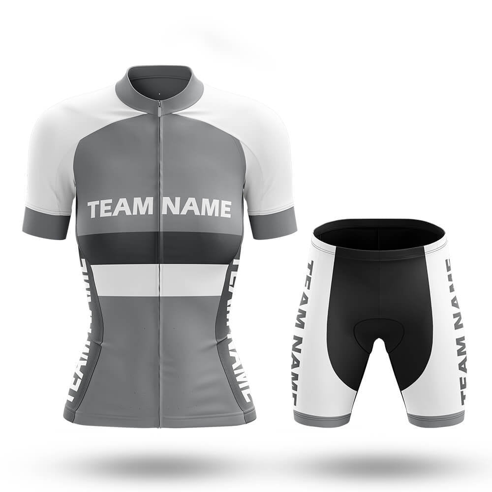 Custom Team Name M2 Grey - Women's Cycling Kit-Full Set-Global Cycling Gear