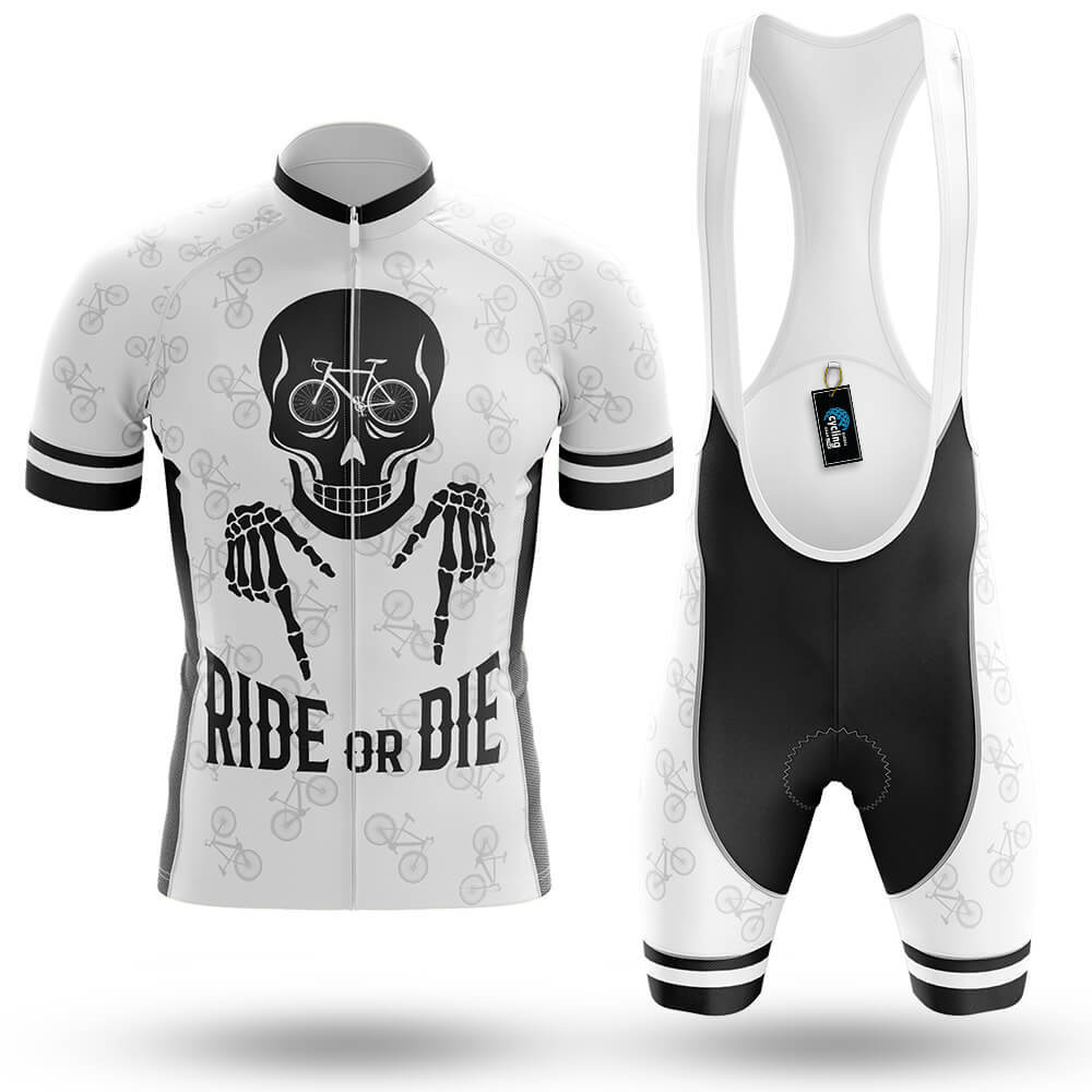 Ride Or Die V6 - White - Men's Cycling Kit-Full Set-Global Cycling Gear