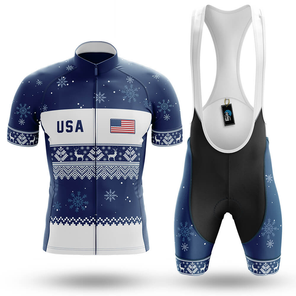 USA Xmas - Men's Cycling Kit-Full Set-Global Cycling Gear