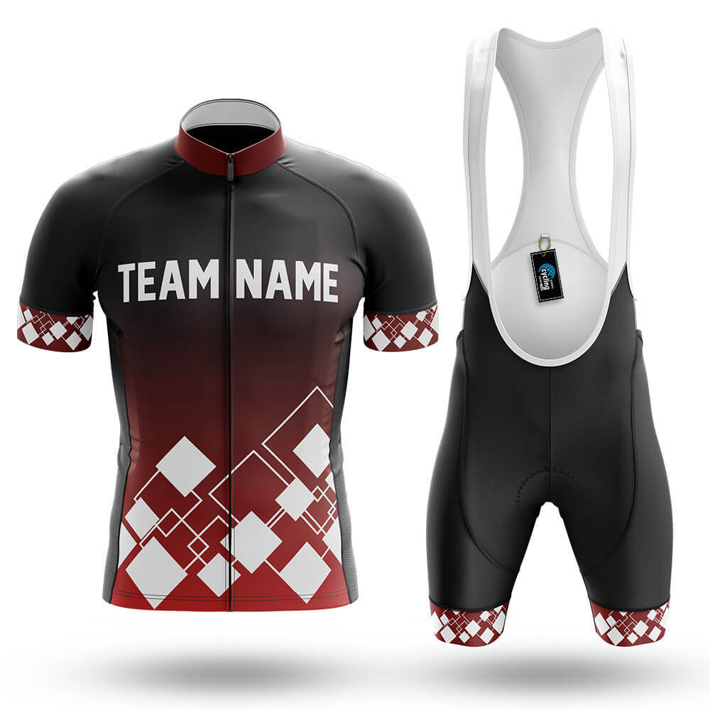 Custom Team Name V19 Red - Men's Cycling Kit-Full Set-Global Cycling Gear