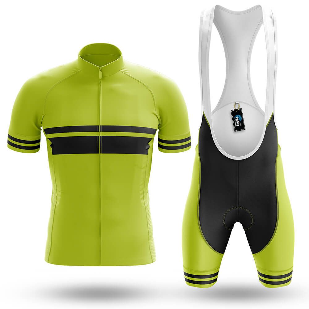 Classic Stripe - Lime Green - Men's Cycling Kit-Full Set-Global Cycling Gear