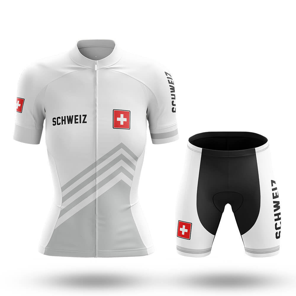 Schweiz S5 White - Women - Cycling Kit-Full Set-Global Cycling Gear