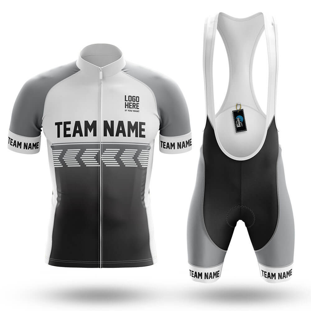 Custom Team Name S4 Grey - Men's Cycling Kit-Full Set-Global Cycling Gear