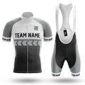 Custom Team Name S4 Grey - Men's Cycling Kit-Full Set-Global Cycling Gear