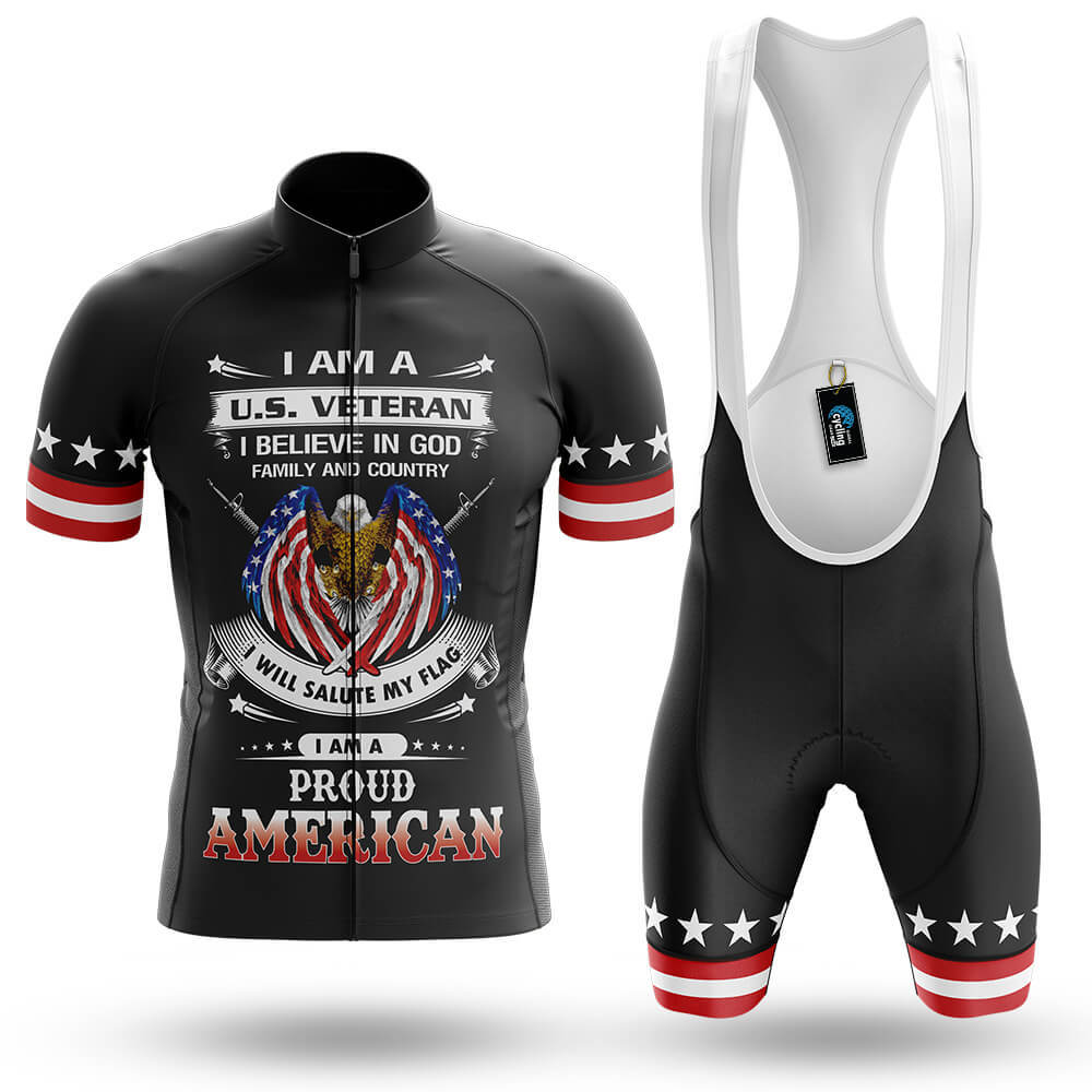 Proud US Veteran - Men's Cycling Kit-Full Set-Global Cycling Gear