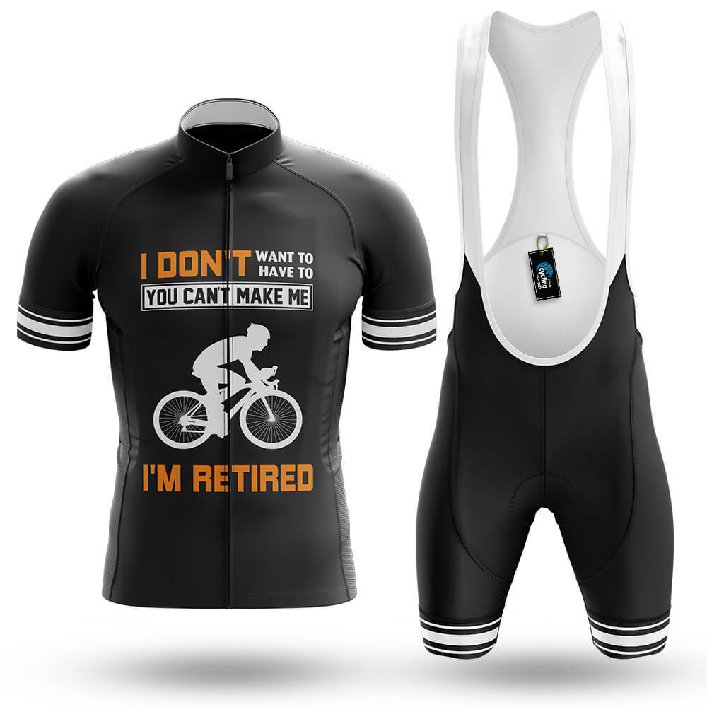 I'm Retired - Black - Men's Cycling Kit-Full Set-Global Cycling Gear