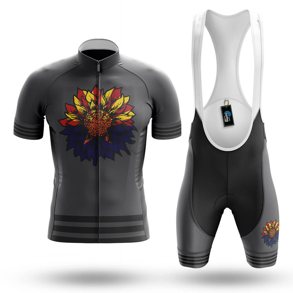 Arizona Sunflower - Grey - Men's Cycling Kit-Full Set-Global Cycling Gear
