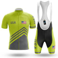 USA S4 Lime Green - Men's Cycling Kit-Full Set-Global Cycling Gear