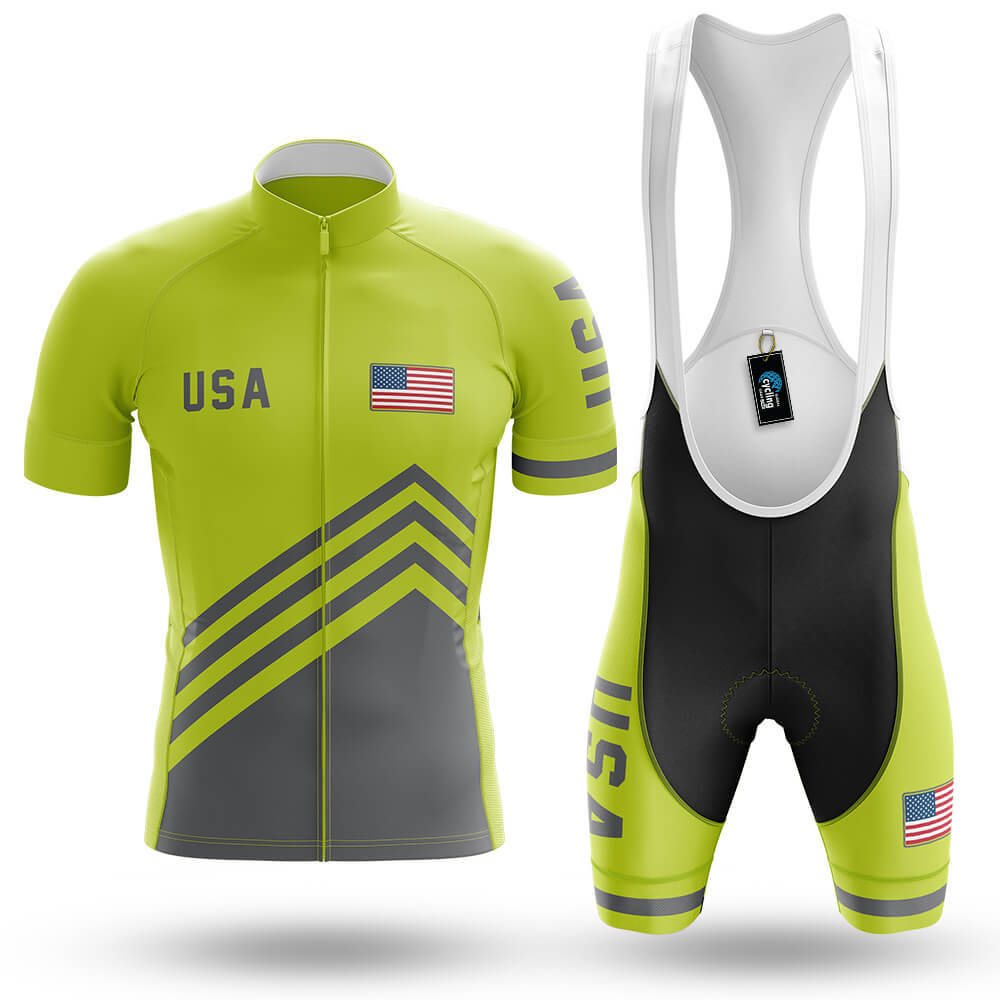 USA S4 Lime Green - Men's Cycling Kit-Full Set-Global Cycling Gear