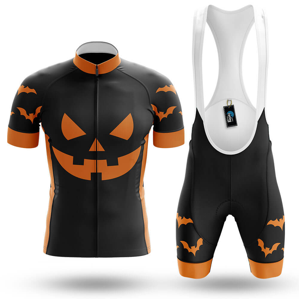 Pumpkin Face - Black - Men's Cycling Kit-Full Set-Global Cycling Gear