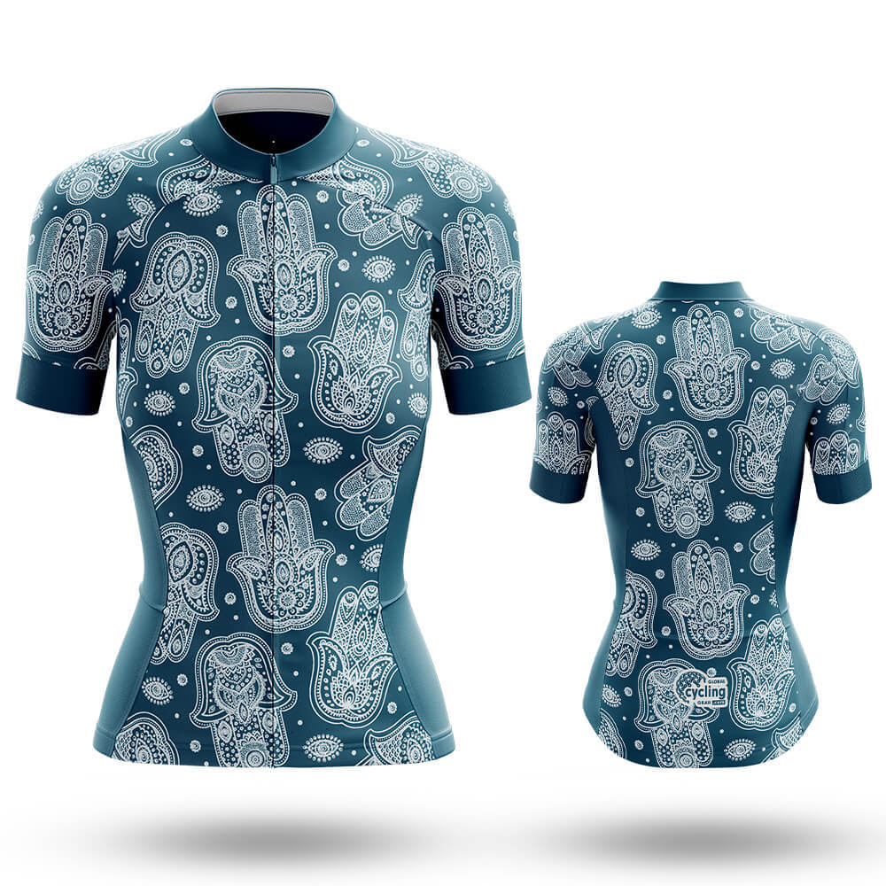 Hamsa Hand - Women's Cycling Kit-Short Sleeve Jersey-Global Cycling Gear