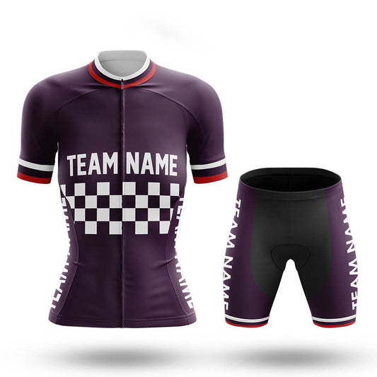Custom Team Name M7 Dark Purple - Women's Cycling Kit-Full Set-Global Cycling Gear