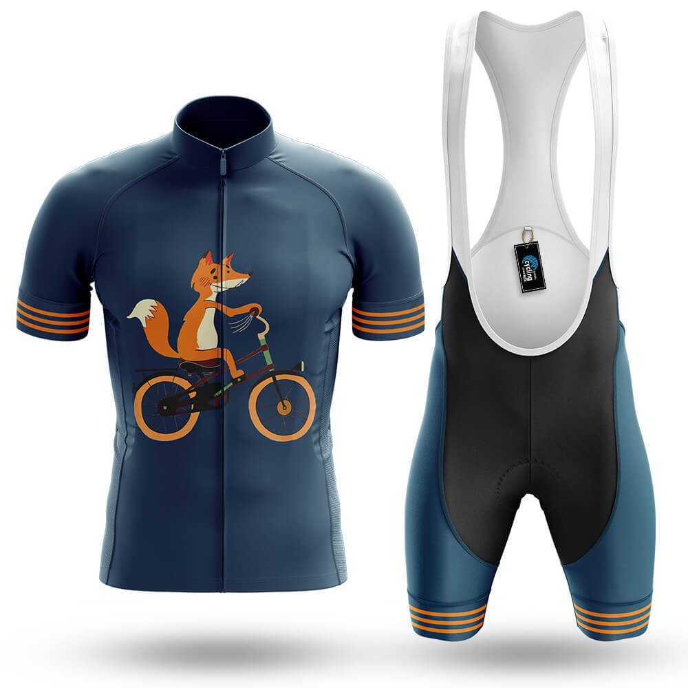 Fox On Bicycle - Men's Cycling Kit-Full Set-Global Cycling Gear