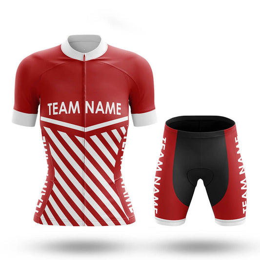 Custom Team Name M3 Red - Women's Cycling Kit-Full Set-Global Cycling Gear