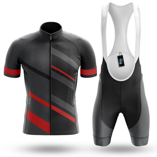 Grey Red - Men's Cycling Kit-Full Set-Global Cycling Gear