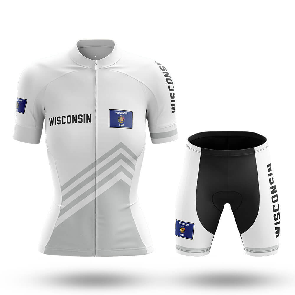 Wisconsin S4 White - Women - Cycling Kit-Full Set-Global Cycling Gear