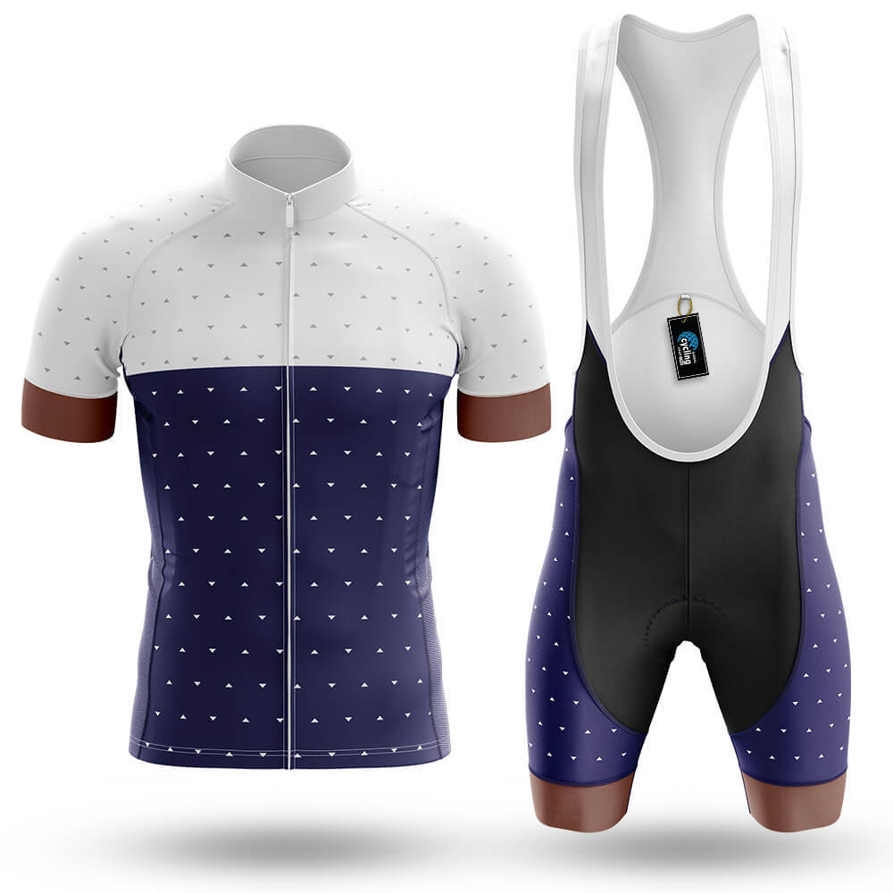 Blue And White - Men's Cycling Kit-Full Set-Global Cycling Gear