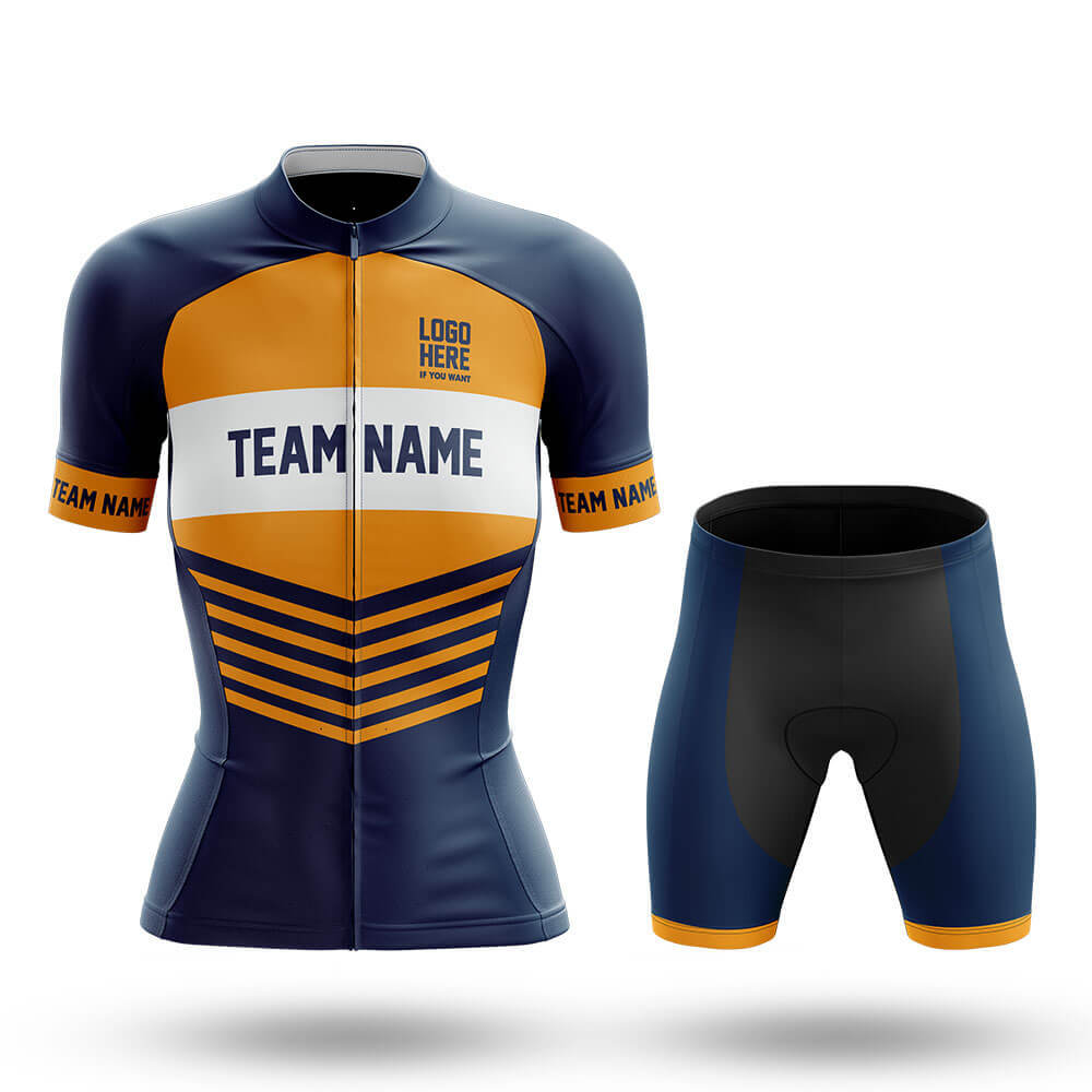 Custom Team Name V20 Navy - Women's Cycling Kit-Full Set-Global Cycling Gear