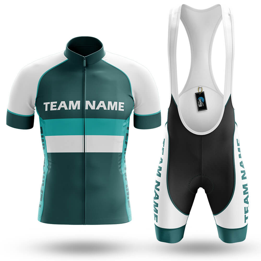 Custom Team Name M2 Green - Men's Cycling Kit-Full Set-Global Cycling Gear