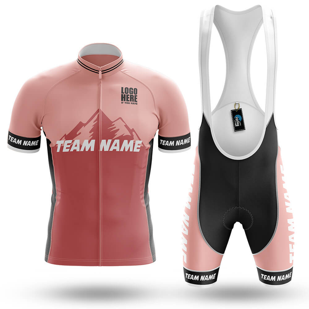 Custom Team Name V3 Pink - Men's Cycling Kit-Full Set-Global Cycling Gear